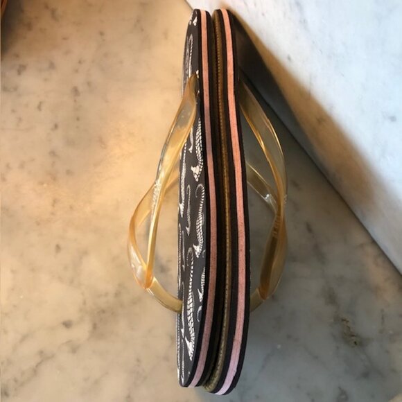 SPERRY TOP-SIDER Seahorse Print Black Flip Flop M 7-8 - Picture 11 of 15